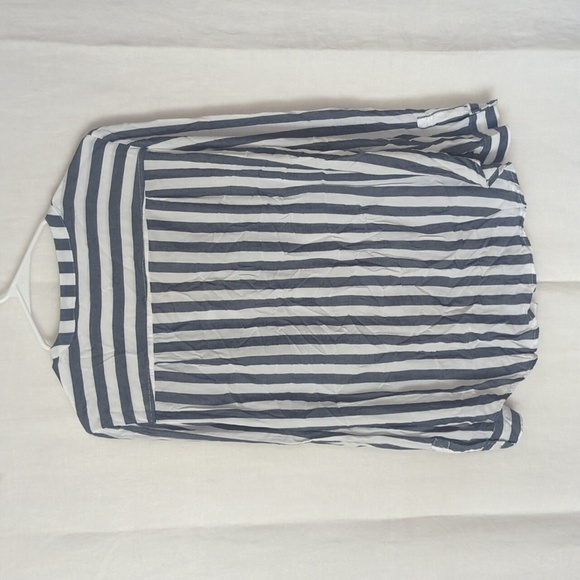 Ana Grey White Striped Button Up Size Large - Picture 6 of 6